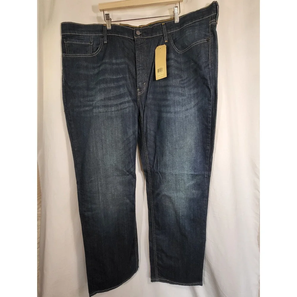 Levis‎ 541 Athletic Taper Jeans Mens 46x32 Dark Wash Stretch Blue Denim NWT